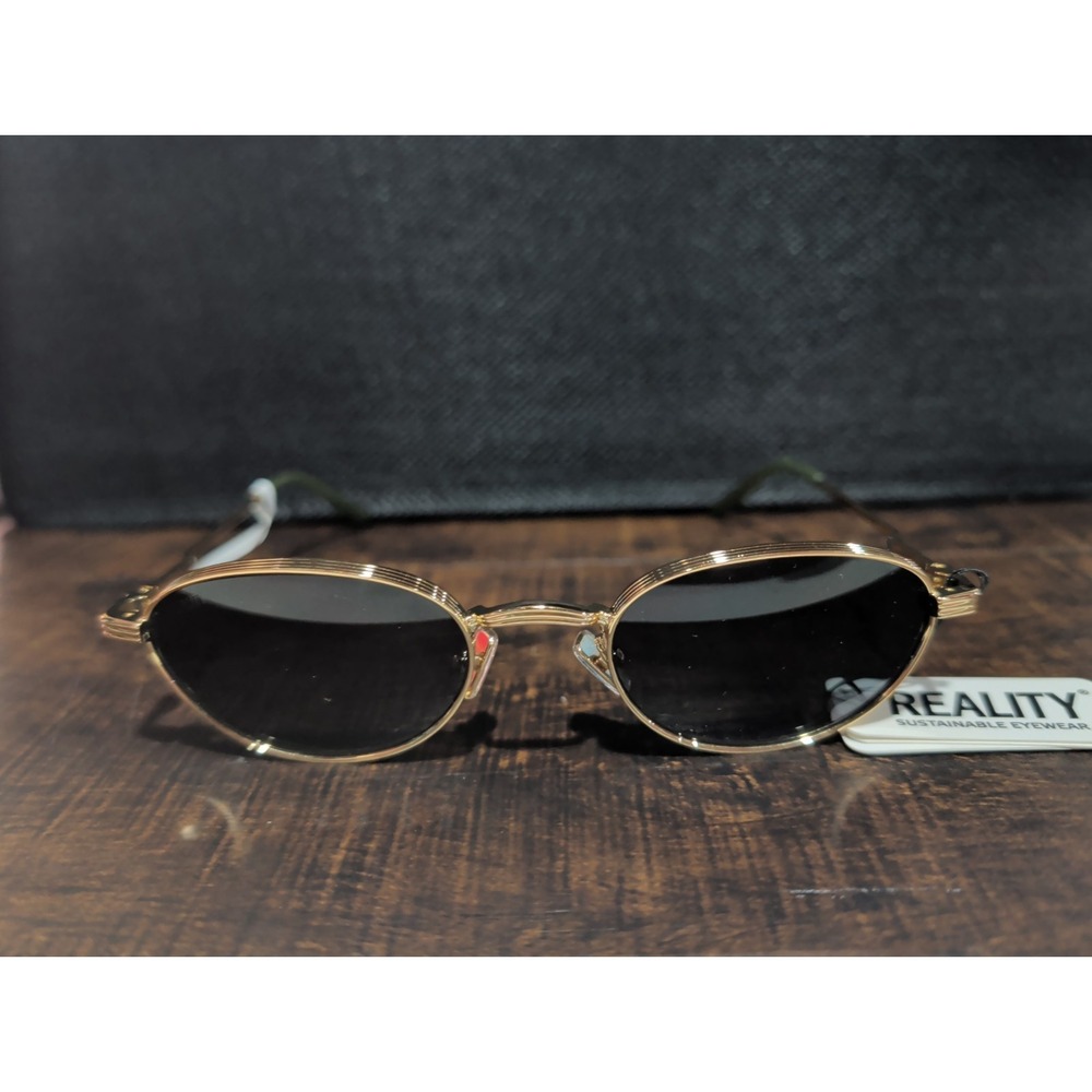 Reality Promised Land Sustainable Frames Sunglasses Gold/Green Anthropolgie